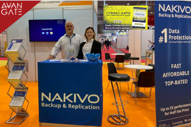 Nakivo e Avangate Security presenti nel loro corner al CYBSEC EXPO a Piacenza Expo